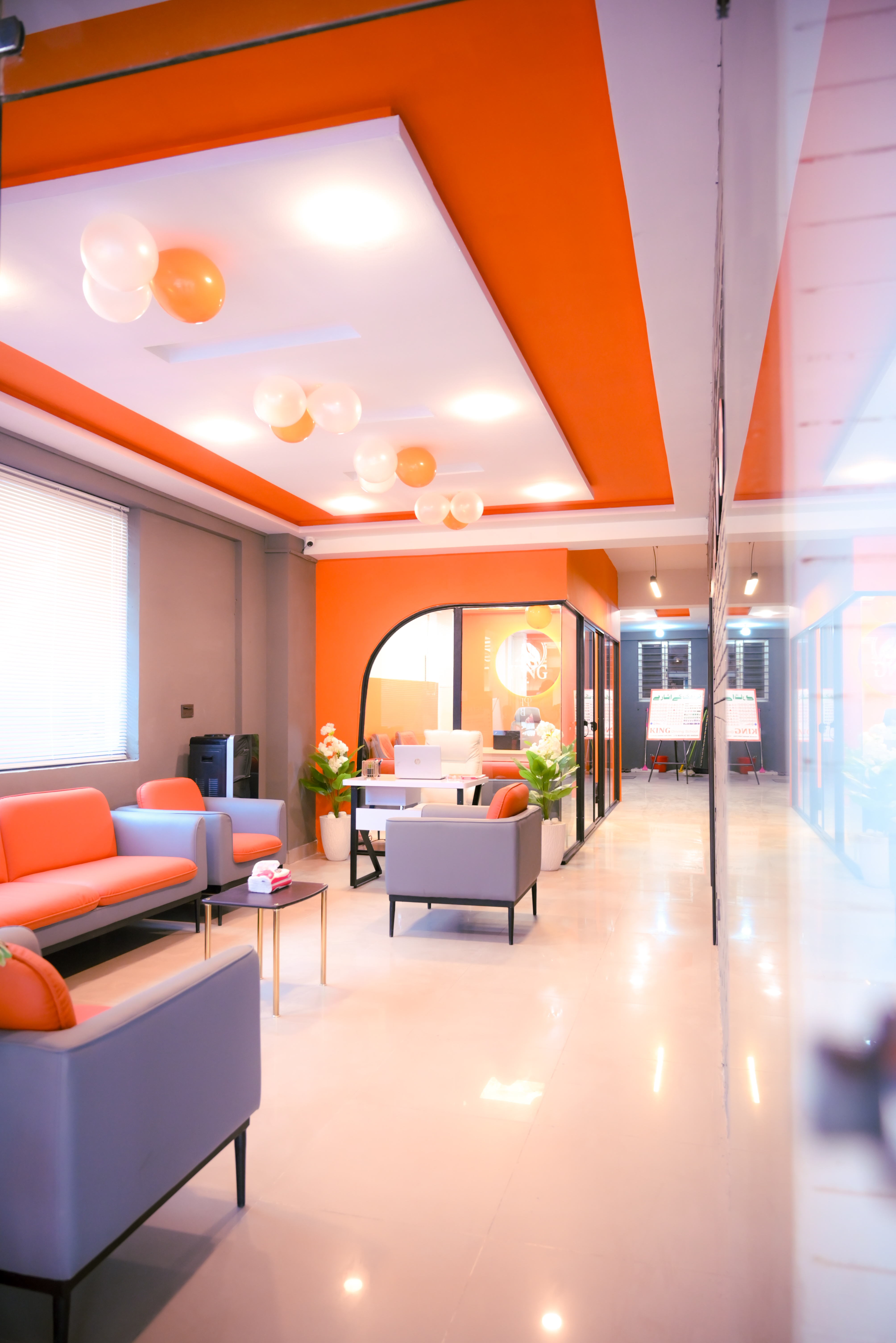 King Driving School air-conditioned customer waiting lounge and reception
